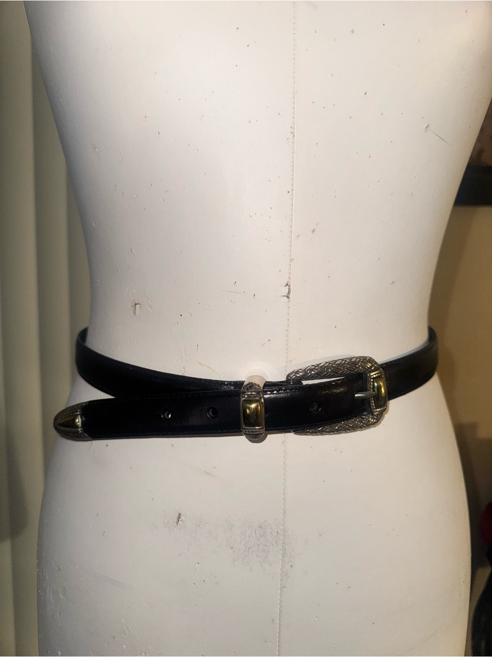 Vintage Dual-Tone Brighton western slim belt
